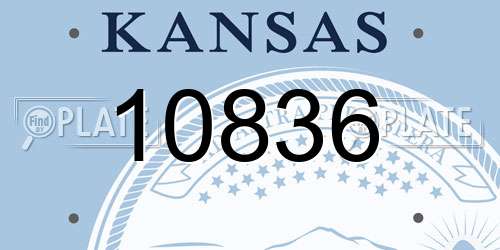 10836 Kansas License Plate
