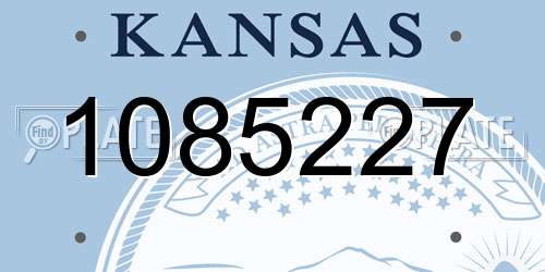 1085227 Kansas License Plate
