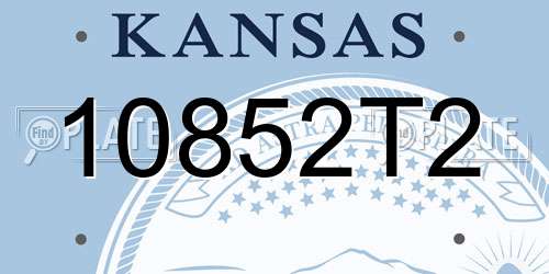 10852T2 Kansas License Plate