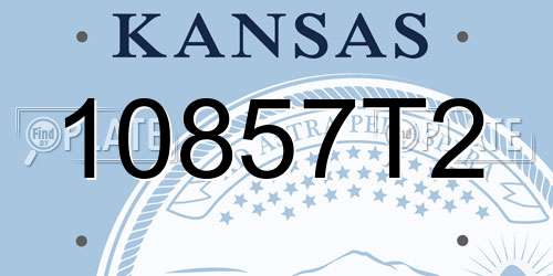 10857T2 Kansas License Plate