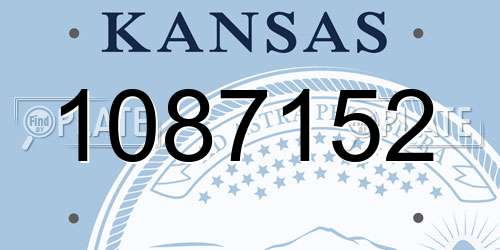 1087152 Kansas License Plate
