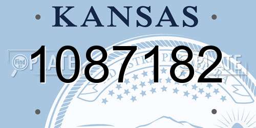 1087182 Kansas License Plate