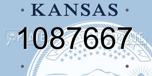 1087667 Kansas License Plate