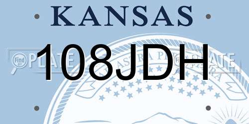 108JDH Kansas License Plate