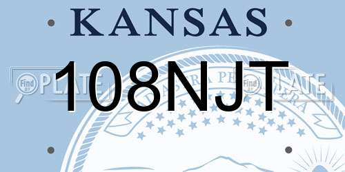 108NJT Kansas License Plate