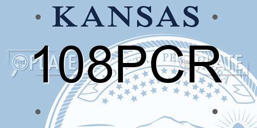 108PCR Kansas License Plate