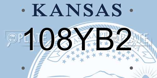108YB2 Kansas License Plate