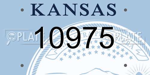 10975 Kansas License Plate