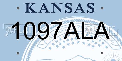 1097ALA Kansas License Plate