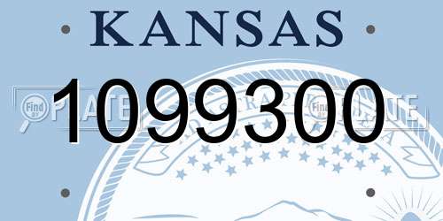 1099300 Kansas License Plate