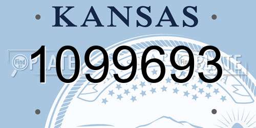 1099693 Kansas License Plate