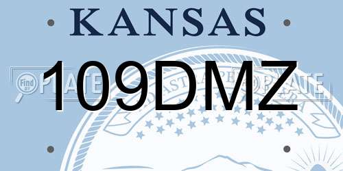 109DMZ Kansas License Plate