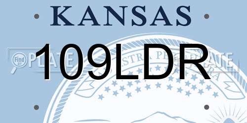 109LDR Kansas License Plate