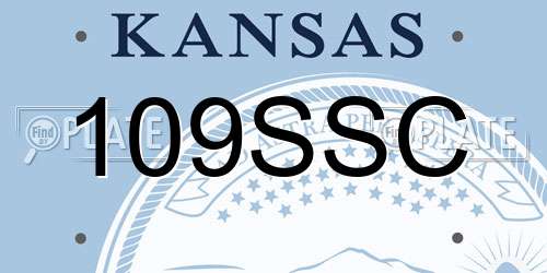 109SSC Kansas License Plate