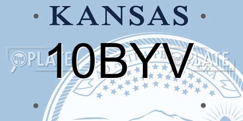 10BYV Kansas License Plate