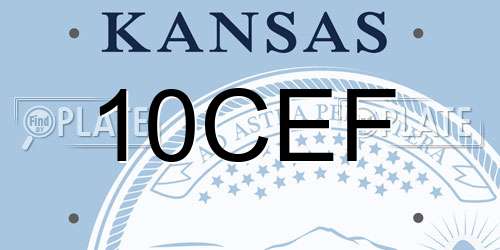 10CEF Kansas License Plate