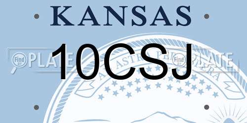 10CSJ Kansas License Plate