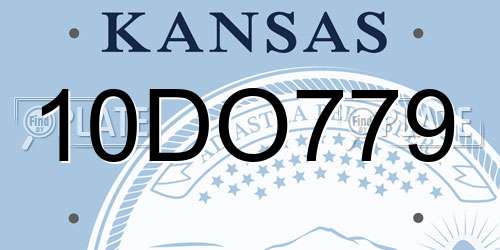 10DO779 Kansas License Plate
