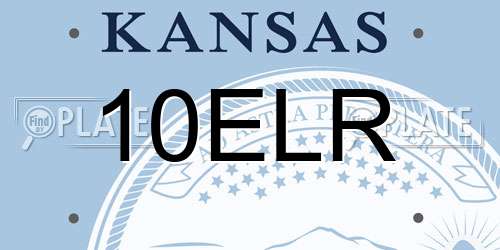 10ELR Kansas License Plate