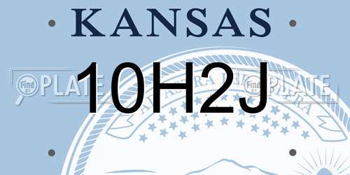 10H2J Kansas License Plate