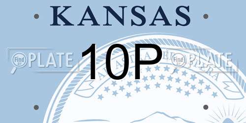 10P Kansas License Plate