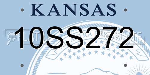 10SS272 Kansas License Plate