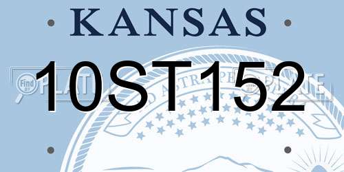 10ST152 Kansas License Plate