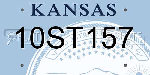 10ST157 Kansas License Plate