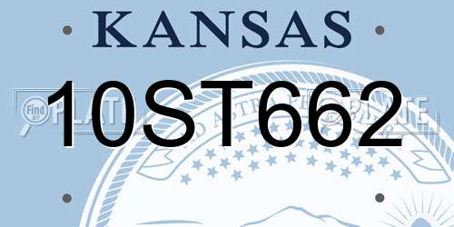 10ST662 Kansas License Plate