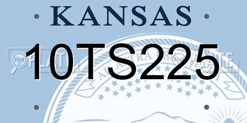 10TS225 Kansas License Plate