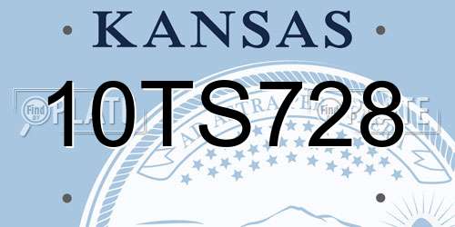 10TS728 Kansas License Plate