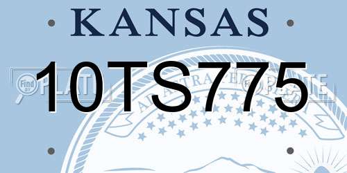 10TS775 Kansas License Plate
