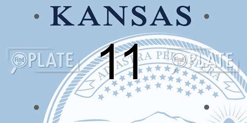 11 Kansas License Plate
