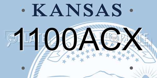 1100ACX Kansas License Plate