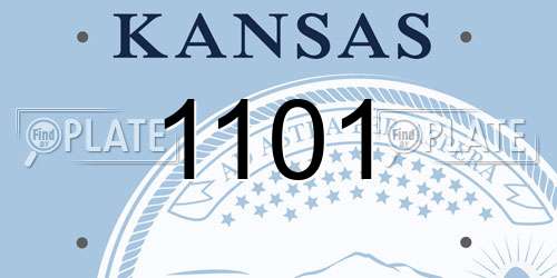 1101 Kansas License Plate
