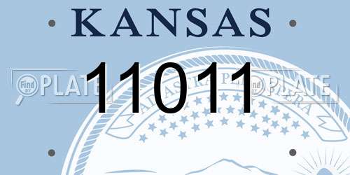 11011 Kansas License Plate