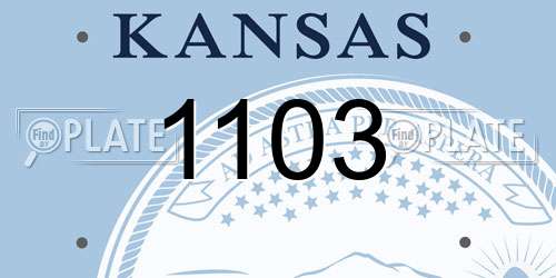 1103 Kansas License Plate
