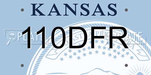 110DFR Kansas License Plate