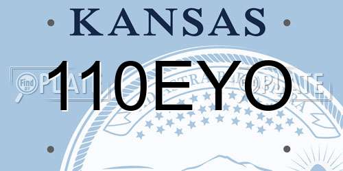 110EYO Kansas License Plate