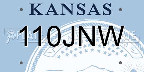 110JNW Kansas License Plate