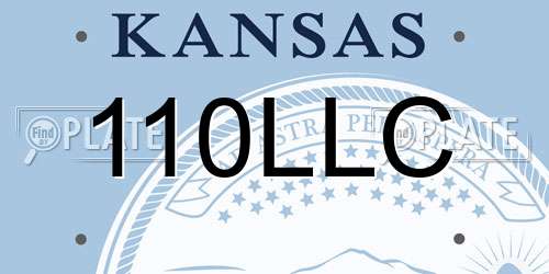 110LLC Kansas License Plate