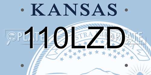110LZD Kansas License Plate