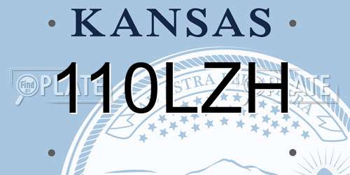 110LZH Kansas License Plate