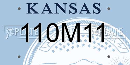 110M11 Kansas License Plate