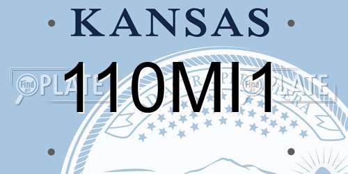 110MI1 Kansas License Plate