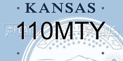 110MTY Kansas License Plate