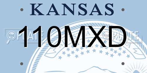 110MXD Kansas License Plate