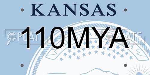 110MYA Kansas License Plate