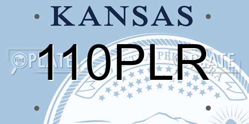 110PLR Kansas License Plate