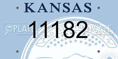 11182 Kansas License Plate